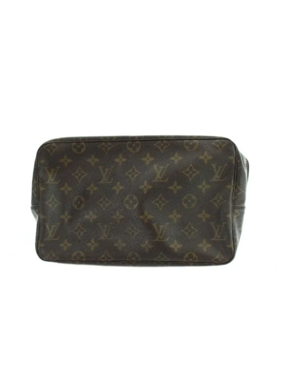 Louis Vuitton Monogram Trousse Toilet 28 Vintage Pouch Case Logo Brown MQ OH